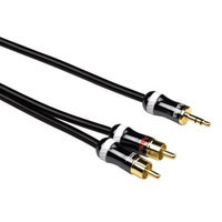 Hama ProClass Audio Cable, 2 RCA - jack plug, stereo, 3.5mm, metal, 1.5m (00083027)